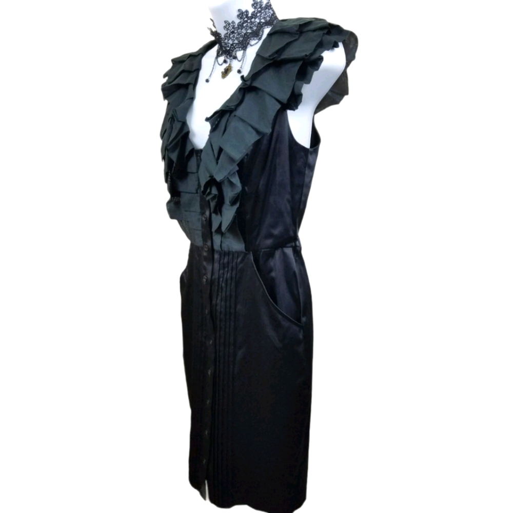 Bebe Satin Black Dress